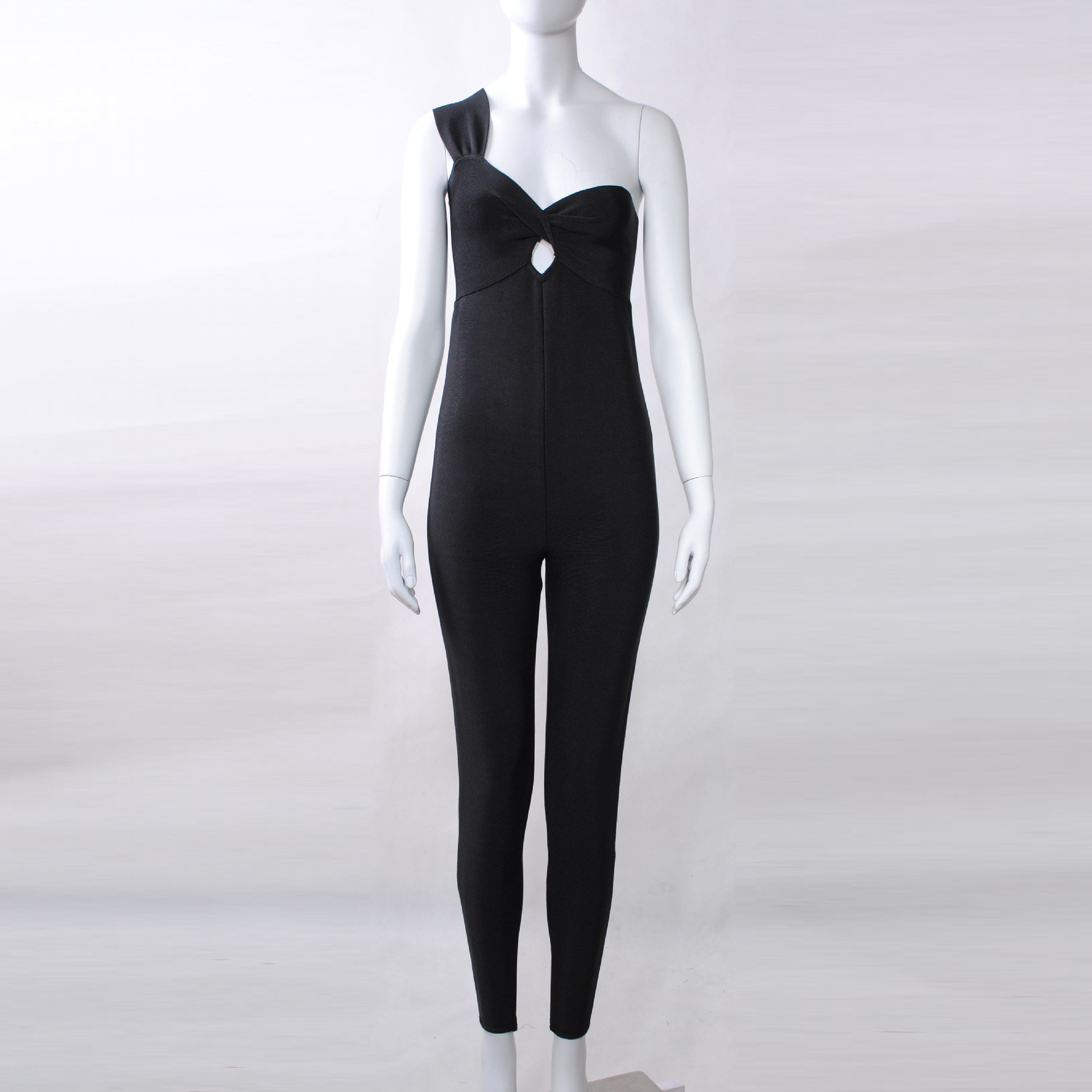 Aliexpress transfronterizo Europa y Estados Unidos invierno monjes de alto nivel de mujer un solo hombro jumpsuit ropa de mujer cintura alta image 8