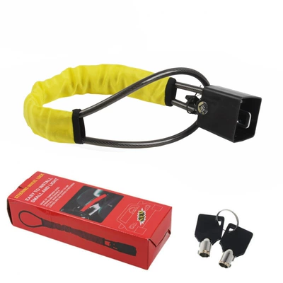 Car lock — car lock - yellow-black-edge-steel-wire-rope-type-cylindrical-tooth-key