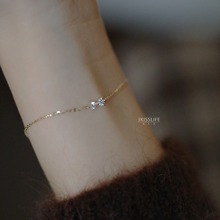 跨境热销S925纯银蝴蝶结手链女简约细闪精致高级感手饰品厂家直销