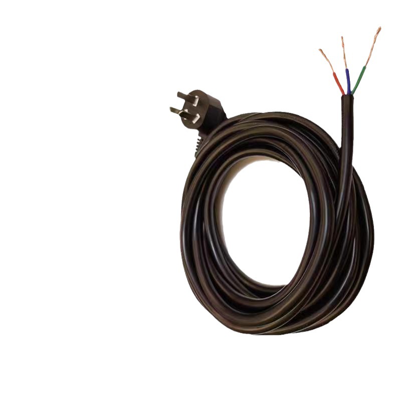 Cable de alimentación, tres hilos, tres clavijas con enchufe, 3 hilos, 3*0.5/0.75/1/1.5 milímetros cuadrados, 10A, enchufe de tres clavijas, ignífugo, estándar nacional.