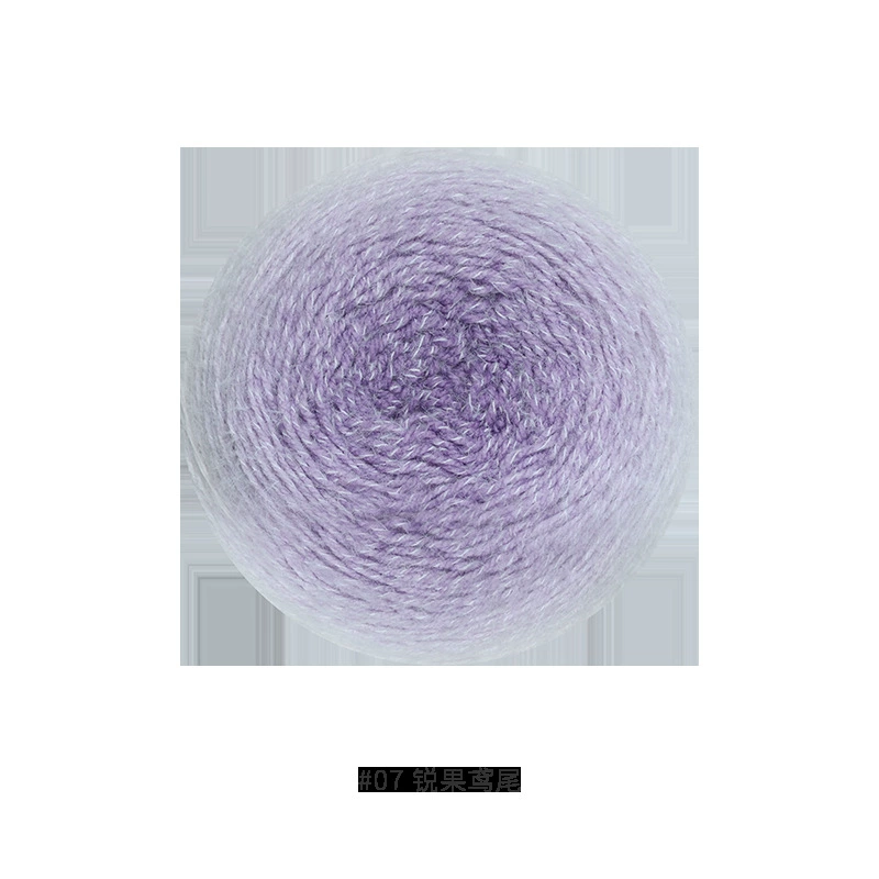 Gradient section-dyed wool yarn cake, 600 g, hand-knitting & crochet scarf thread