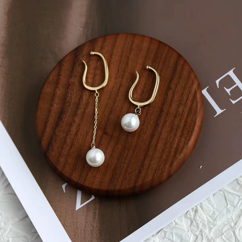 Серебряная игла, модные универсальные серьги из жемчуга, серебро 925 пробы, легкий люксовый стиль, качественный стиль, французский стиль