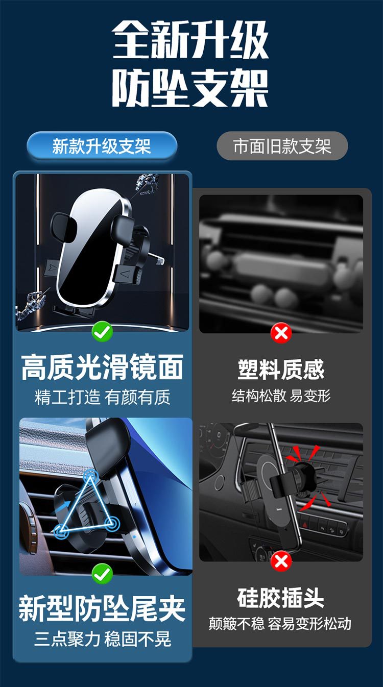 Car Air Vent Phone Holder Gravity Navigation Multifunctional Phone Stand Car Accessories Air Vent Phone Holder