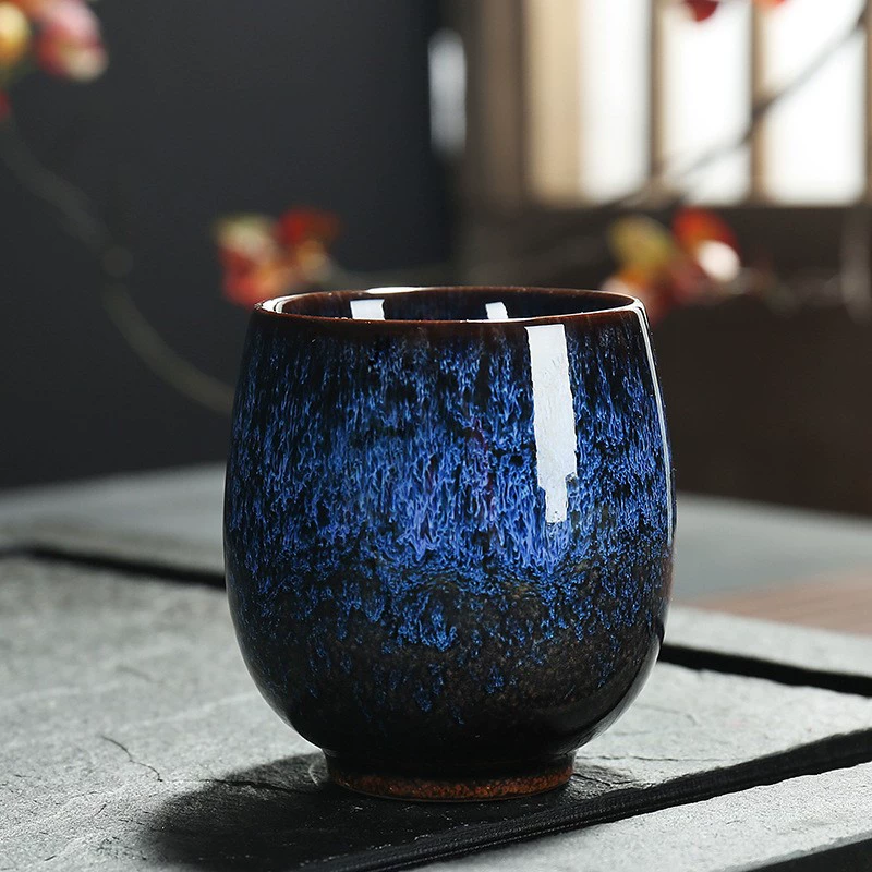 Керамическая чайная чашка, обожжённая при обжиге крупная чашка, 220 г, 12×10×10 см, assorted обжиг цвета