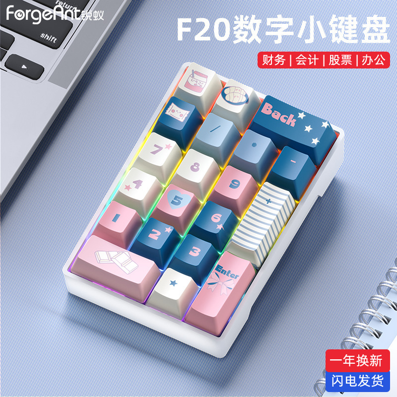 Ruiyi F20 デジタルメカニカルキーパッド有線 20 キーラップトップ外部ミニポータブル財務オフィス|undefined