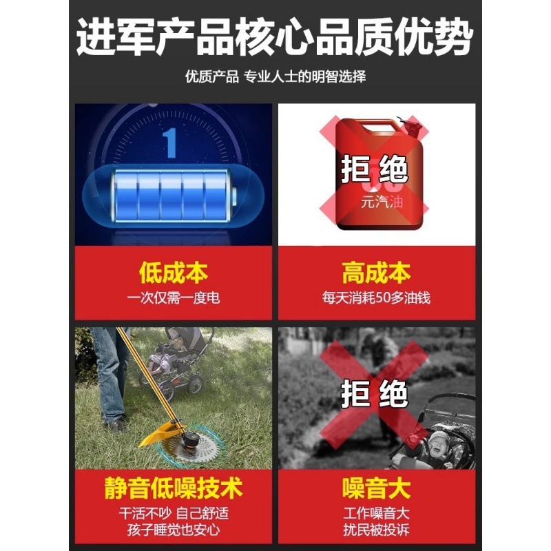 Máquina eléctrica de desherbación y suelta todo en uno cortadora de césped multifuncional jardín agrícola raspadora raspadora raspadora marcha