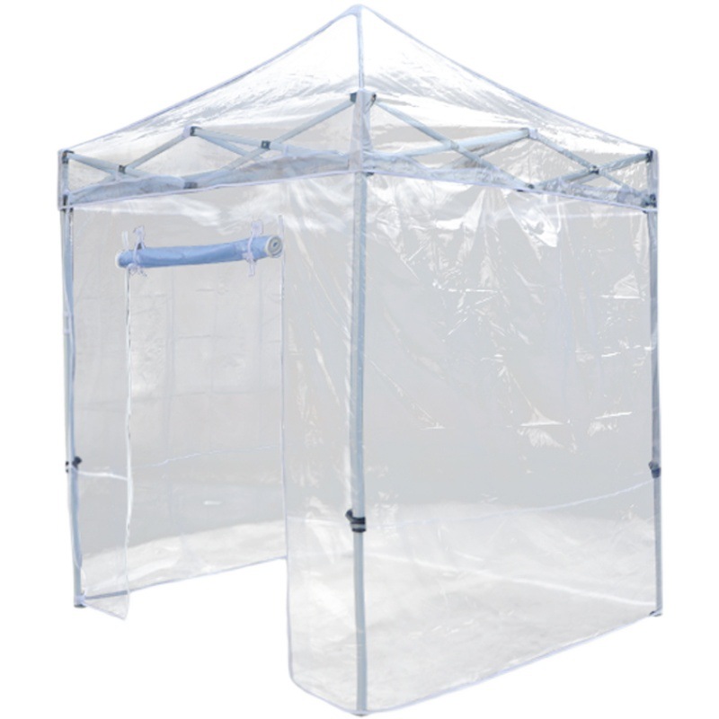 Tela de plástico tienda de la sala de sol simple toldo totalmente transparente aislamiento Canopy patio exterior secado al sol plegable Canopy