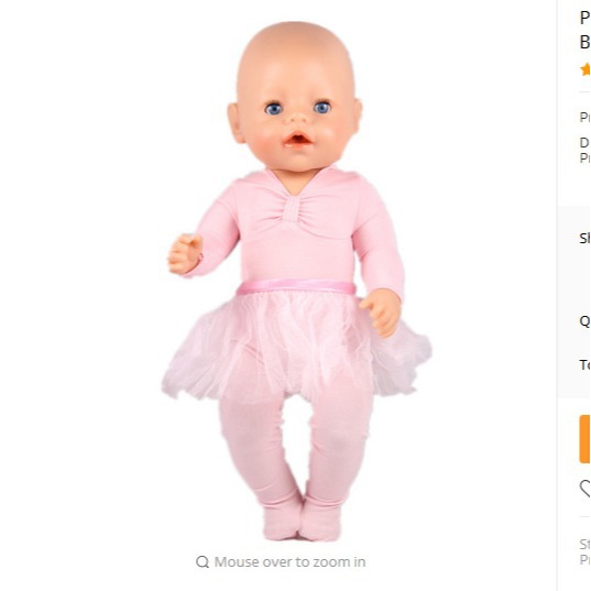跨境爆款18寸美国女孩娃娃衣服芭蕾舞裙礼物娃衣儿童益智玩具批发
