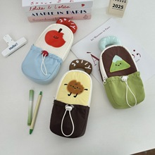 原创手提笔袋卡通ins高颜值高中学生大容量手提文具盒可站立文具