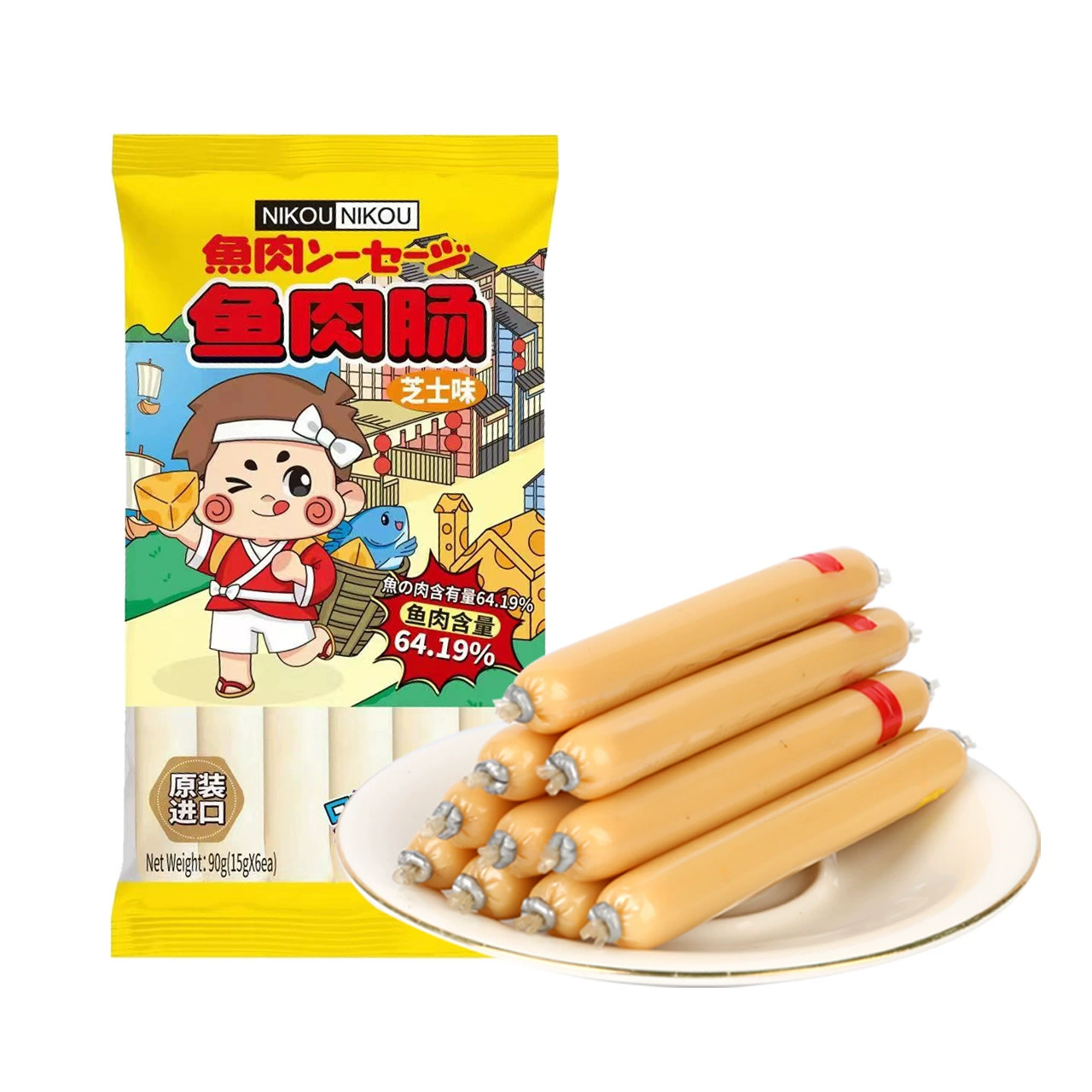 Строгий отбор импортной корейской пищи nikou nikou nikou мясная закуска 90 г