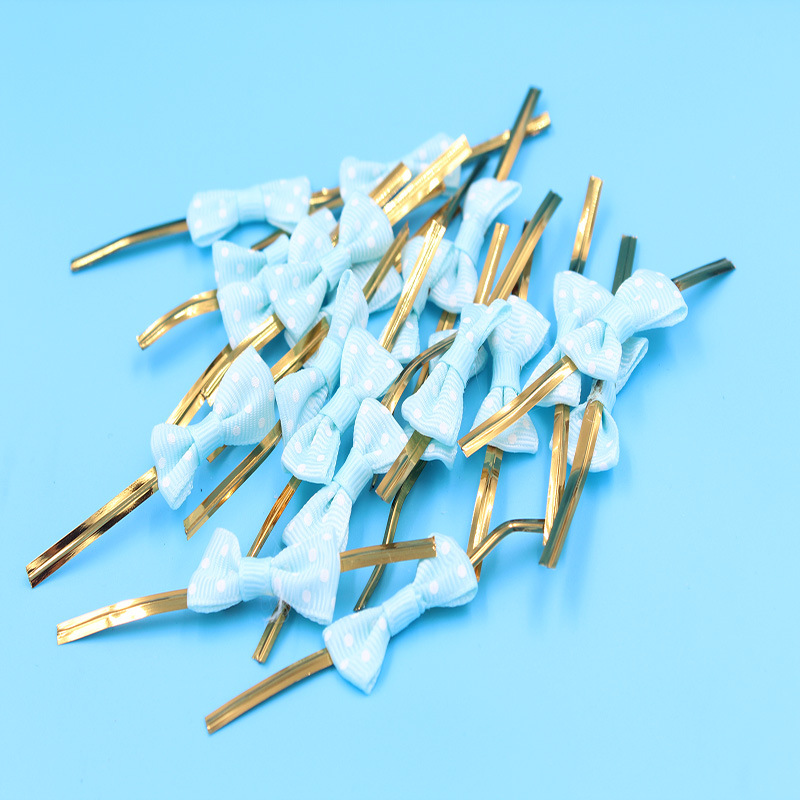 Fabricante en stock embalaje para hornear color pajarita de seda Lollipop corbata cuerda galleta embalaje bolsa empate 500