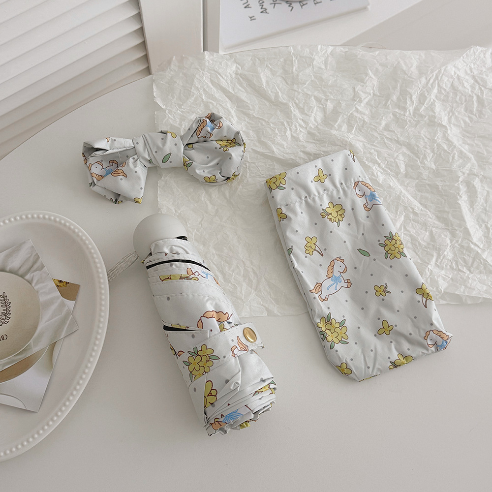 Automatischer Blumen Regenschirm Für Damen Als Sonnenschutz_voghion.com