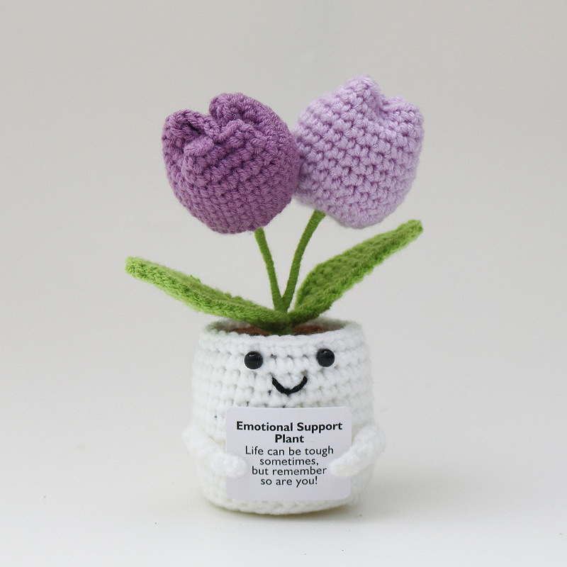 튤립 이중꽃 연보라색 04 + 보라색 08 새싹 녹색 잎 48호 68 표백 화분