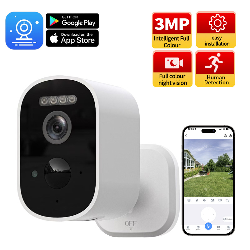 Cámara de Vigilancia Inalámbrica a Batería ABS WiFi HD con Visión Nocturna para Interiores y Exteriores image 7