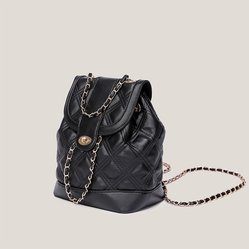 2024 new diamond chain backpack Korean style small fragrant style chain backpack ins style student diamond backpack