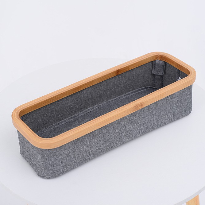 Cesta de ropa sucia de bambú plegable transfronteriza con bolsillo interior, cesto de almacenamiento de ropa, tela de bambú, cesto de almacenamiento de ropa sucia
