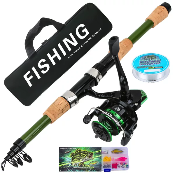 1.8M Fresh Color Portable Telescopic Fishing Rod Set Multi-Section Long-Cast Rod Export Fishing Gear Full Set In Stock