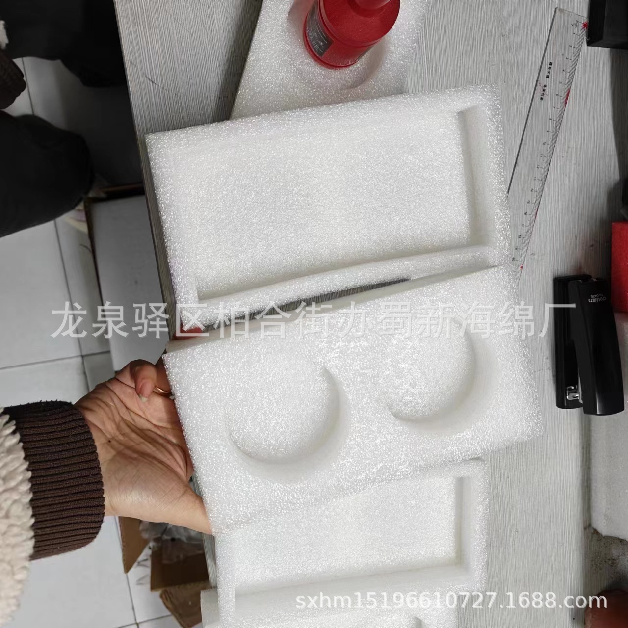 厂家供应白色黑色珍珠棉表长绒礼品盒包装泡沫/成型珍珠棉泡沫