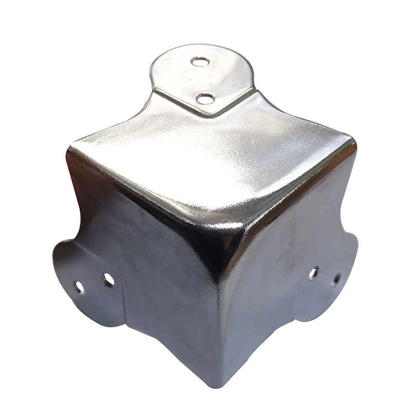 Bordes redondos bordes de caja de madera de tres lados 90 grados ángulo de protección de metal de hierro ángulo rectángulo código accesorios de caja de avión