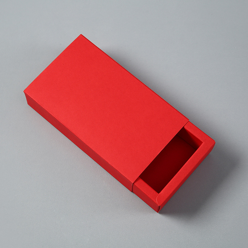 Caja de embalaje de cajón transparente esmaltado Caja de color rectangular Caja de cajón Caja de cartón kraft Caja de cartón blanco Logo impreso personalizado