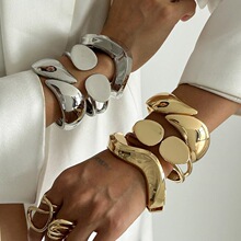 W 33695 Geometric Open Cuff Bracelet ���ο������� �羳