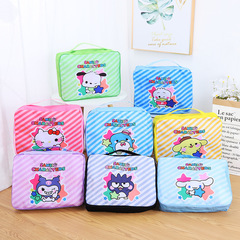 Cartoon Melody Small White Dog Travel Storage Bag Large Capacity Clothing Storage Bag Hanger Bag Shoulder Bag Large Storage