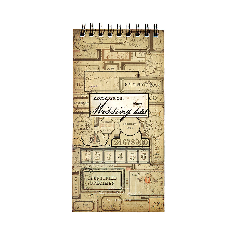 Yan Ji bobina libro etiqueta izquierda serie diario decoración material base 12 unidades en 4 tipos