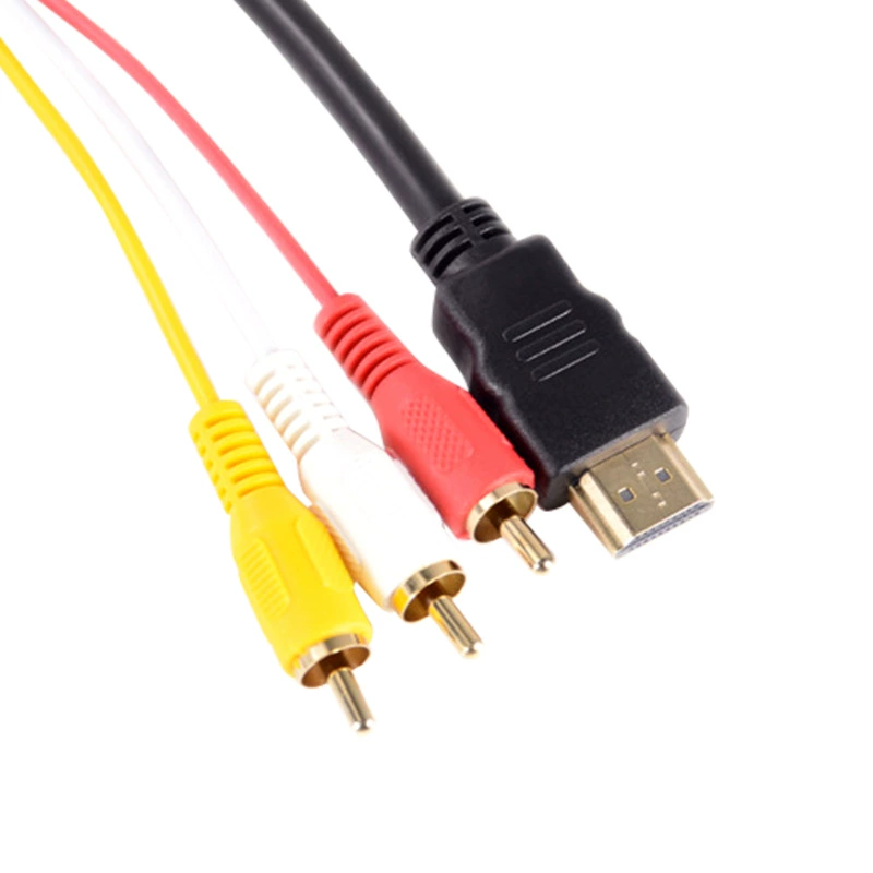 Видеоусиление HDMI к линии 3RCA конвертация HDMI к AV линие V трицветной дифференциальный аудиолинии