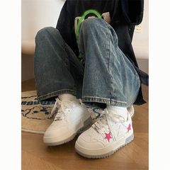 Thick-soled breathable women's fashion board shoes 20223 new summer low-top versatile casual retro white sneakers