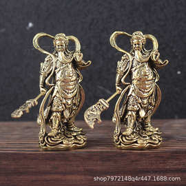 黄铜关公摆件武财神关公像财神爷佛像神像摆件家居工艺品铜器