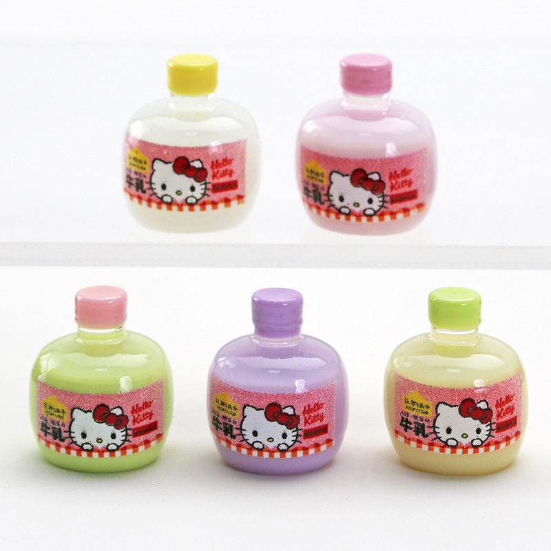 Small Bottle Simulation Kitten Milkshake Bottle Miniature Food Toy Mini Cream Glue Dollhouse Handmade DIY Material Accessories