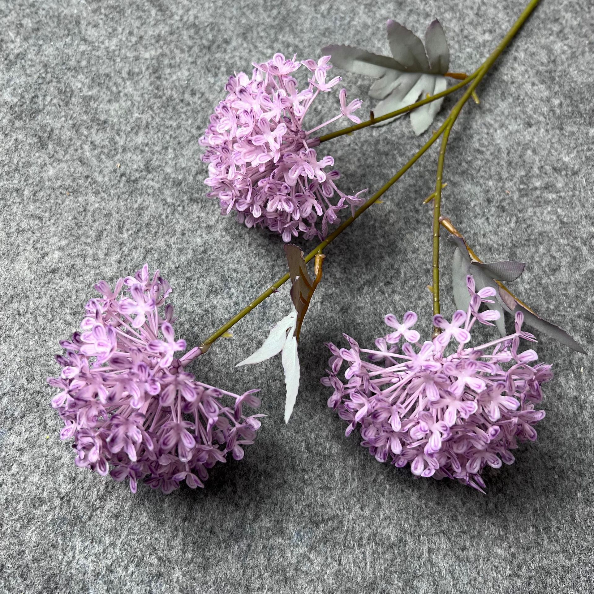 Wooden hydrangea purple
