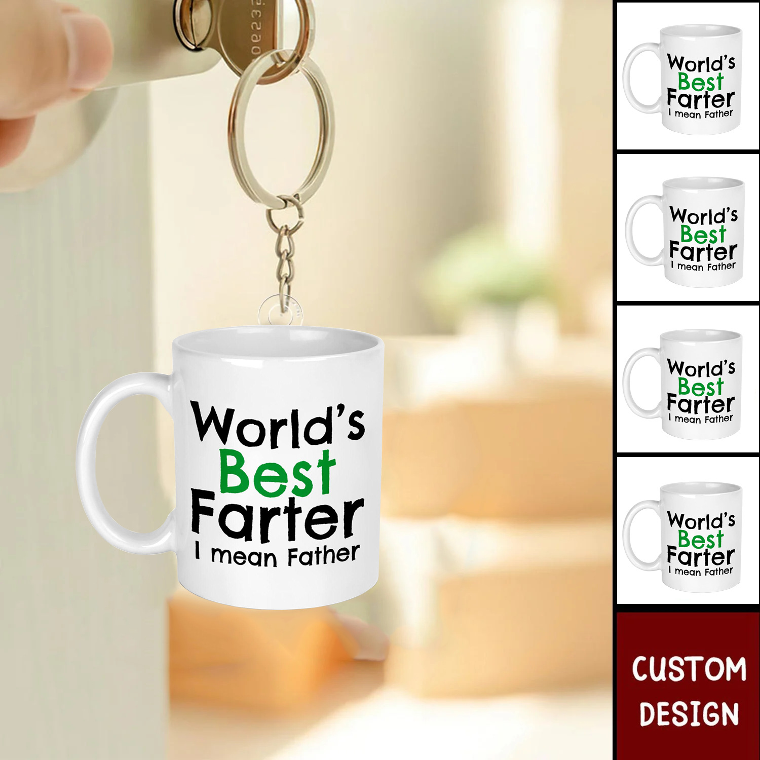 Holiday, Festival Occasion Streetwear Letter Cup Arylic Father'S Day Women's Keychain