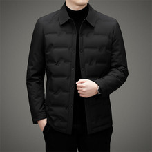 轻薄羽绒服男冬季2025新款白鸭绒保暖中老年高端男士短款外套