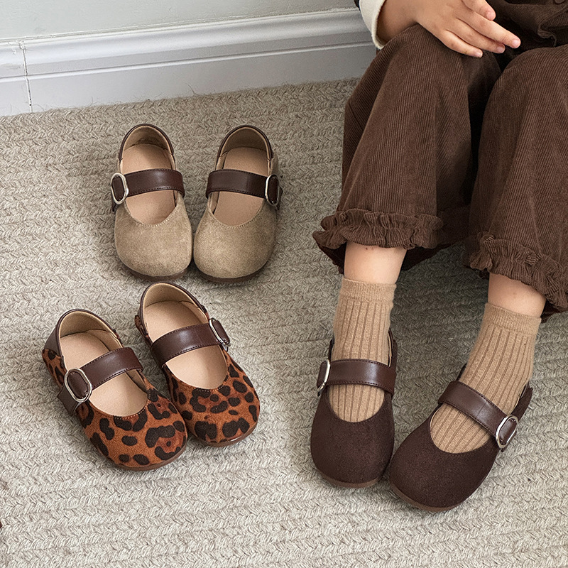 Girls' Shoes 2025 Autumn New Children's Princess Shoes Girls' Soft-Soled Leather Shoes Birkenstock-Style Baby Single Shoes