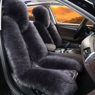 warm thickened car mat popular online — Universal seat cover - grand-ambition-charcoal-black-the-vehicle-has-five-seats
