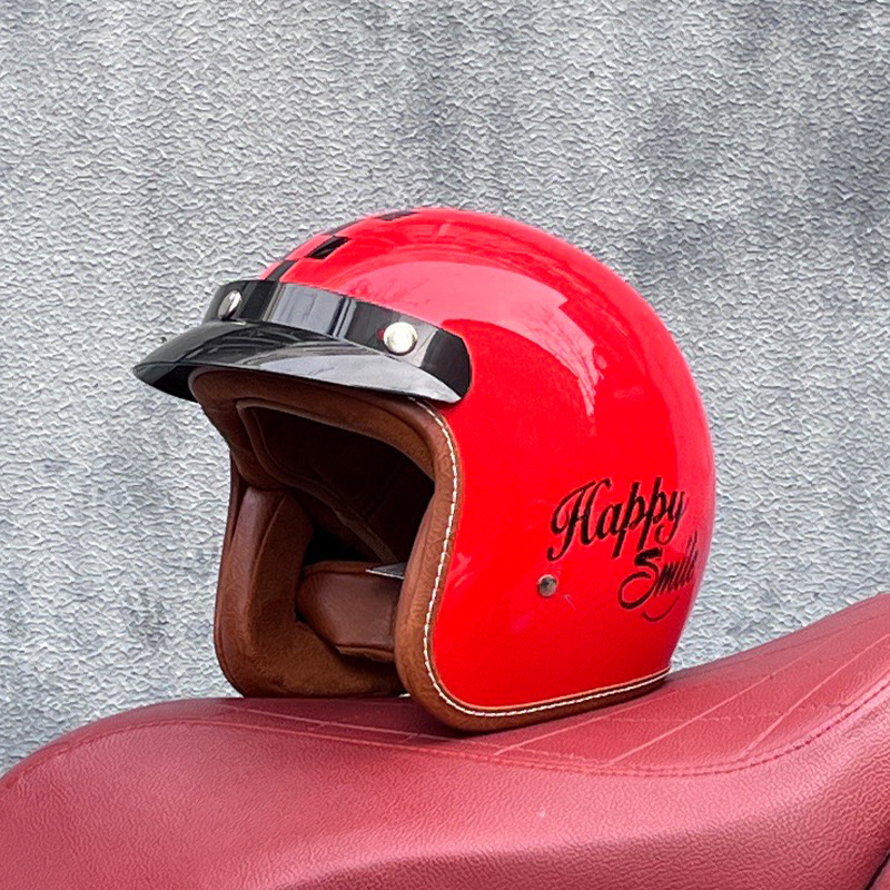 ORZ casco retro para hombres y mujeres certificado 3C motocicleta eléctrica 3/4 casco medio casco cuatro estaciones personalidad universal pareja
