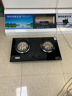 高壓不鏽鋼家用雙爐鋼化玻璃煤氣竈