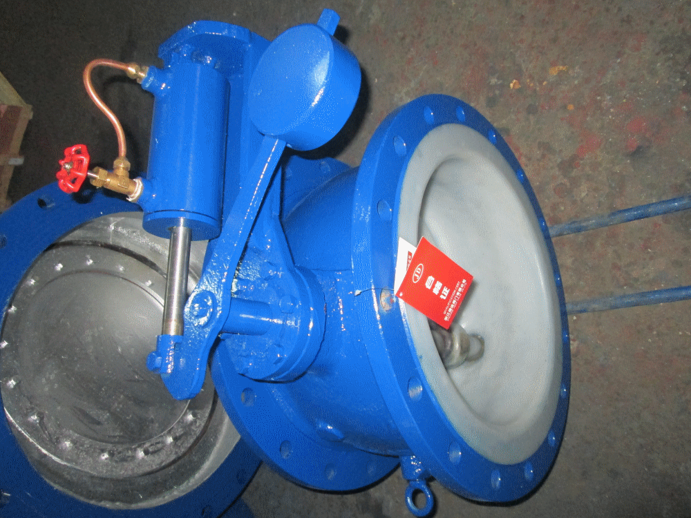 HH47衬PO防腐缓冲蝶式止回阀