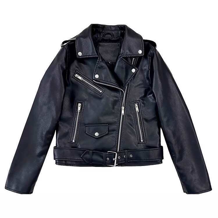 Large Stock of Leather Jackets, Motorcycle Leather Jackets, Women's Short Autum Lapel Pure Color Pu Leather Jackets Large Stock of Leather Jackets, Motorcycle Leather Jackets, Women's Short Autum Lapel Pure Color Pu Leather Jackets