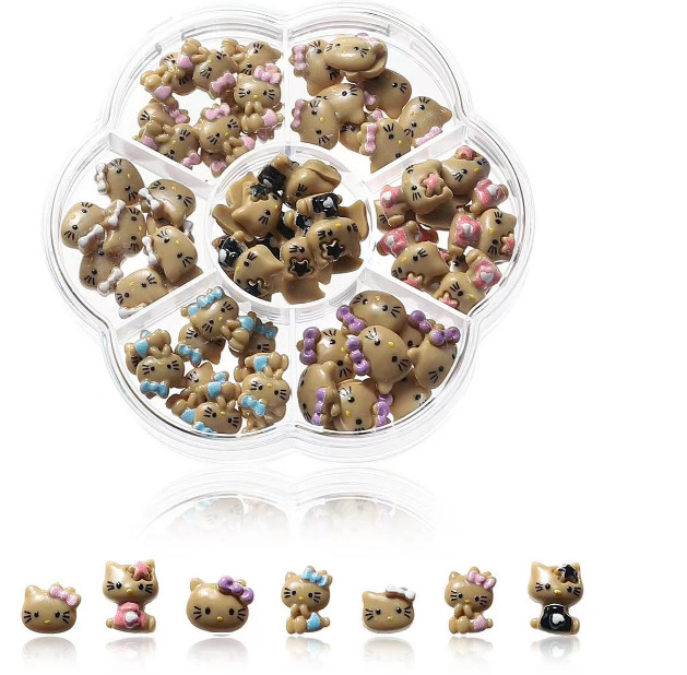 70 Transfronteriza Popular Sanrio dibujos animados accesorios de uñas ciruela caja conjunto combinación decoración de uñas accesorios al por mayor