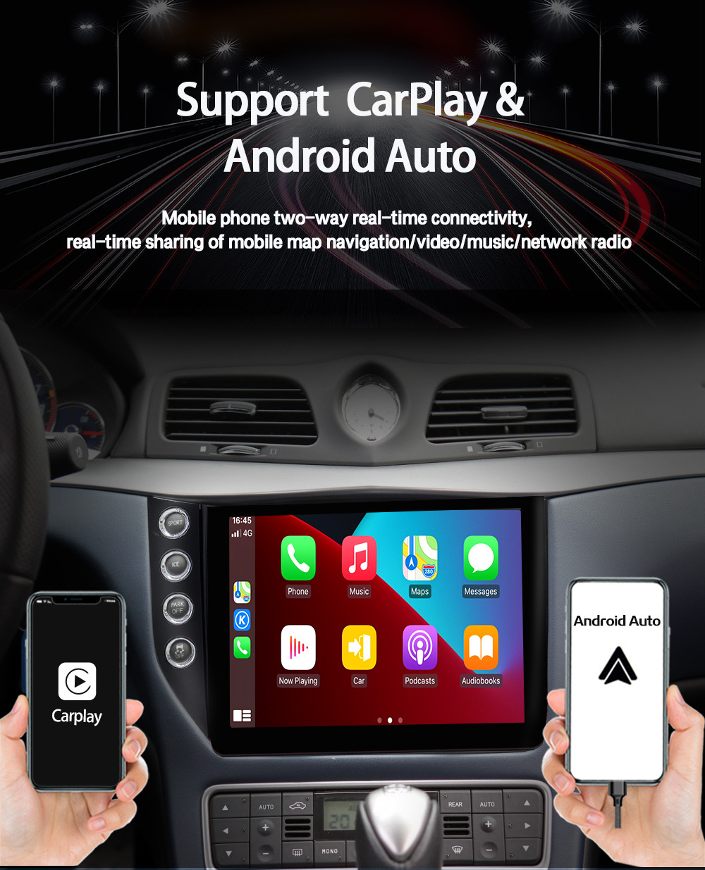 Suitable for Maserati Gt Car Android Central Control Large Screen Reversing Camera Carplay Auto Navigation