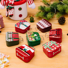 豪貝クリスマス装飾用品ブリキハンドバッグキャンディー箱子供プレゼント小鉄箱ビスケットプレゼント箱