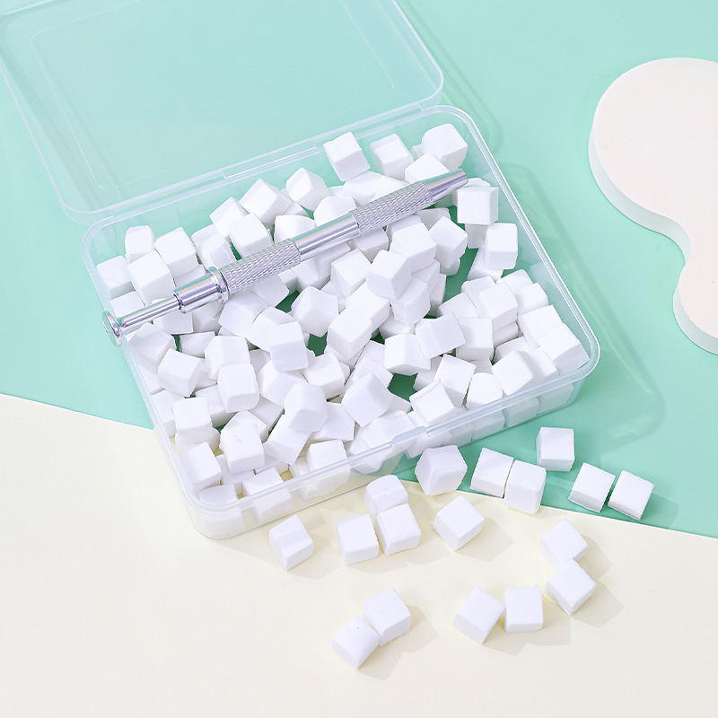 Herramientas de manicuría esponja acariciando blanqueador de látex de tofu polvo de polvo húmedo seco herramientas de maquillaje de doble propósito al por mayor