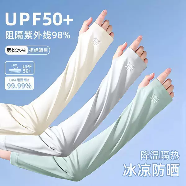 Motorcycle Summer Sun Protection Sleeves for Men, Ice Silk Sleeves, UV Protection Arm Sleeves, Unisex Protective Sleeves