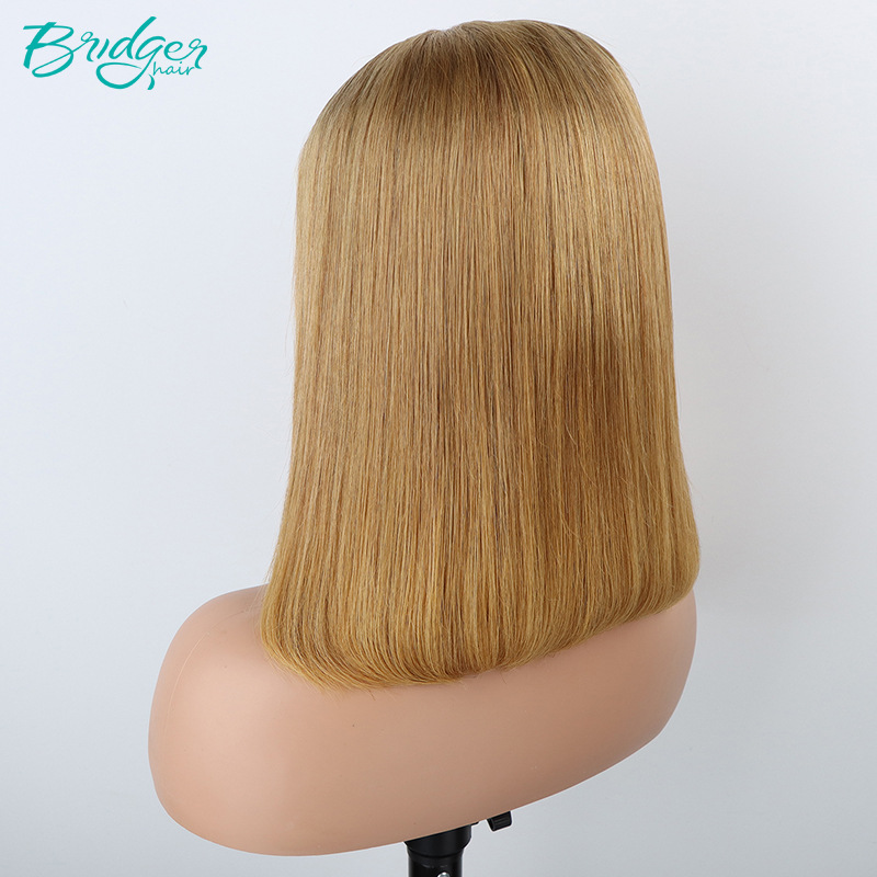 ladies 5*5 double drawnBOB headgear #30 real hair wig humanhair wigs_voghion.com