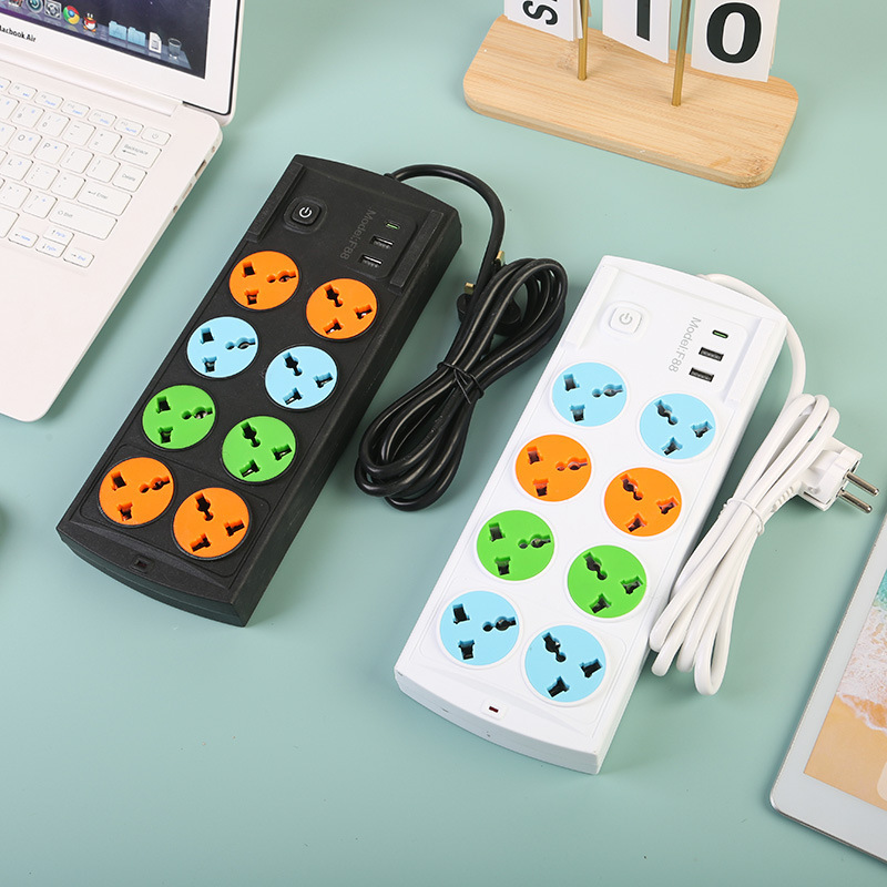 Comercio exterior ocho pares de agujeros tablero de conexión tablero de conexión africano concha blanca y negra estándar británico estándar europeo estándar americano embalaje de bolsas neutras