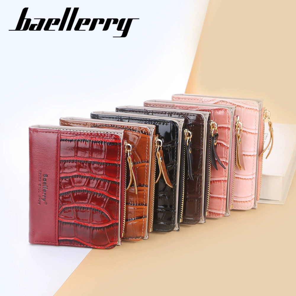 Короткий кошелек на молнии Baellerry, крокодиловый принт