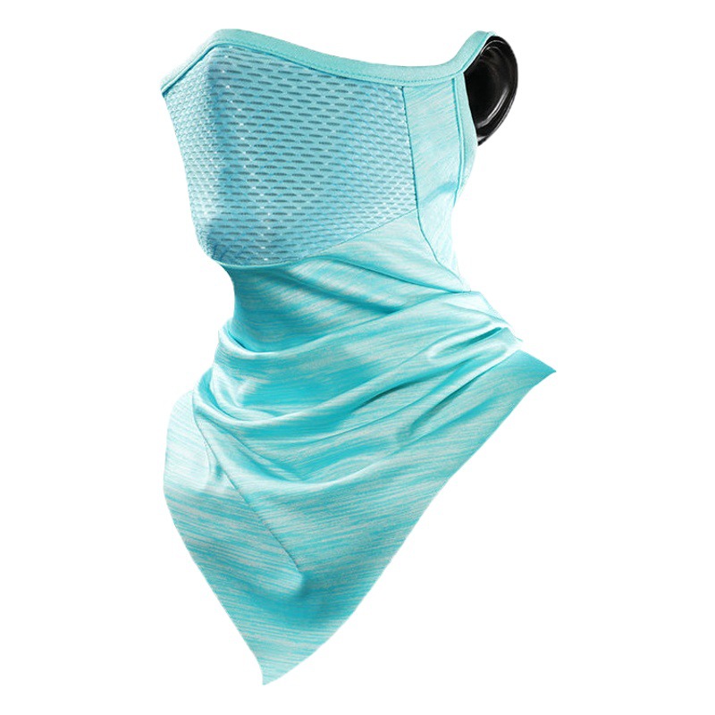 Verano a caballo pañuelo de seda de hielo collar bicicleta triángulo bufanda protector solar al aire libre cara toalla mágica máscara de equitación