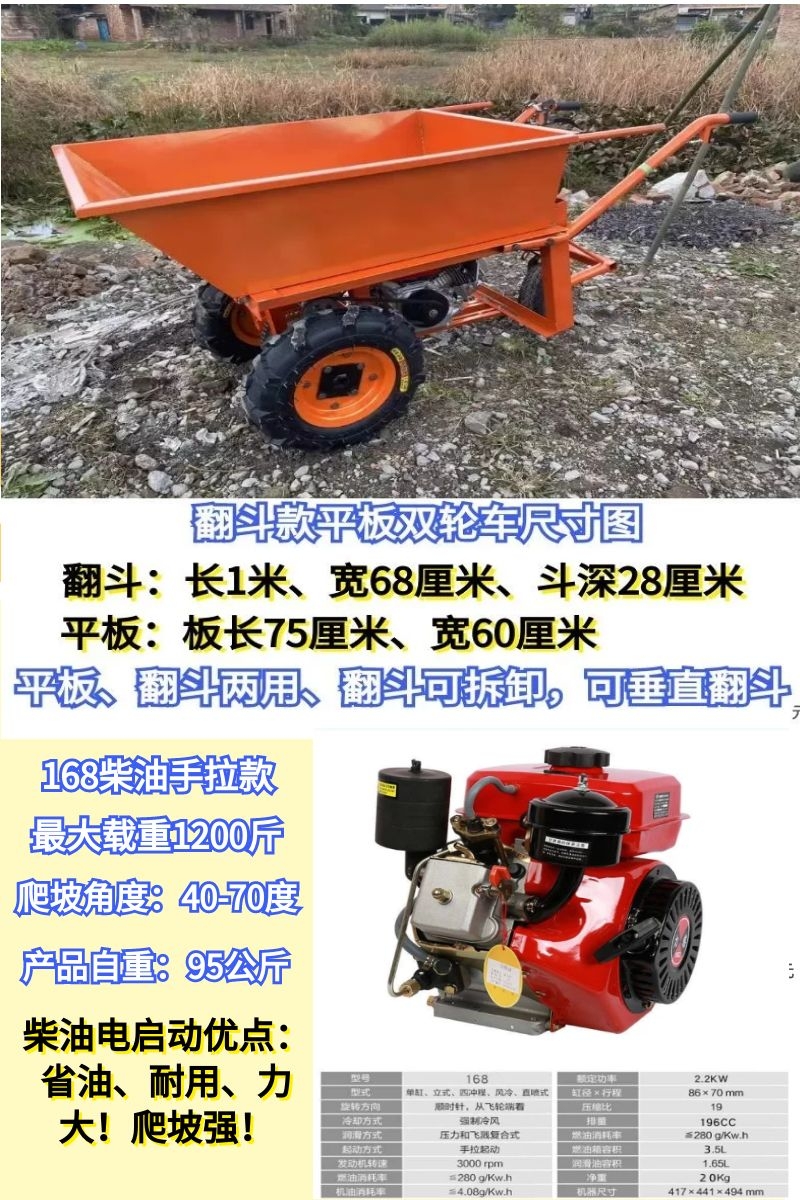 디젤 수동식 대형 범용 휠(덤프 버킷 포함)